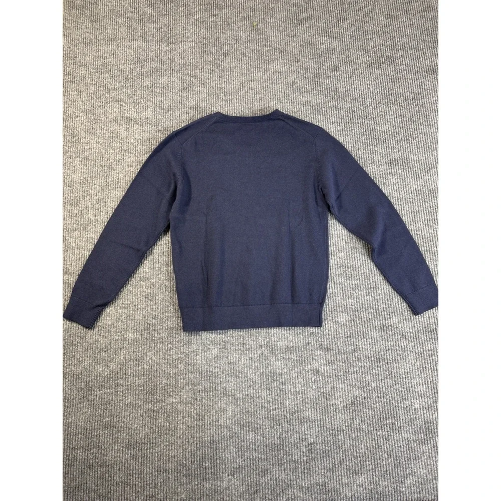Gap Kids Boys XXL Blue V-Neck Pullover Sweater 100% Cotton‎ Classic Knit